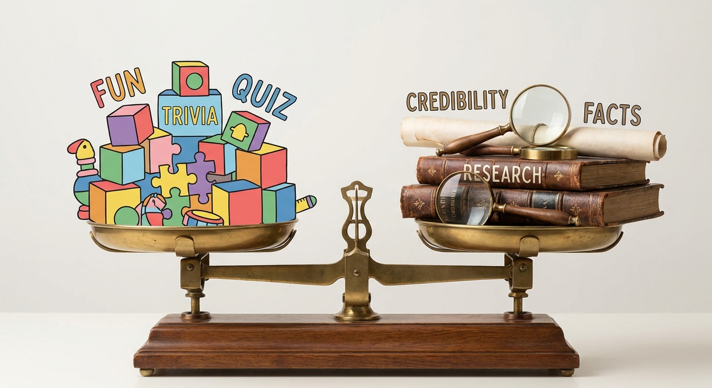 Building a Fun Knowledge Base Without Sacrificing Credibility
